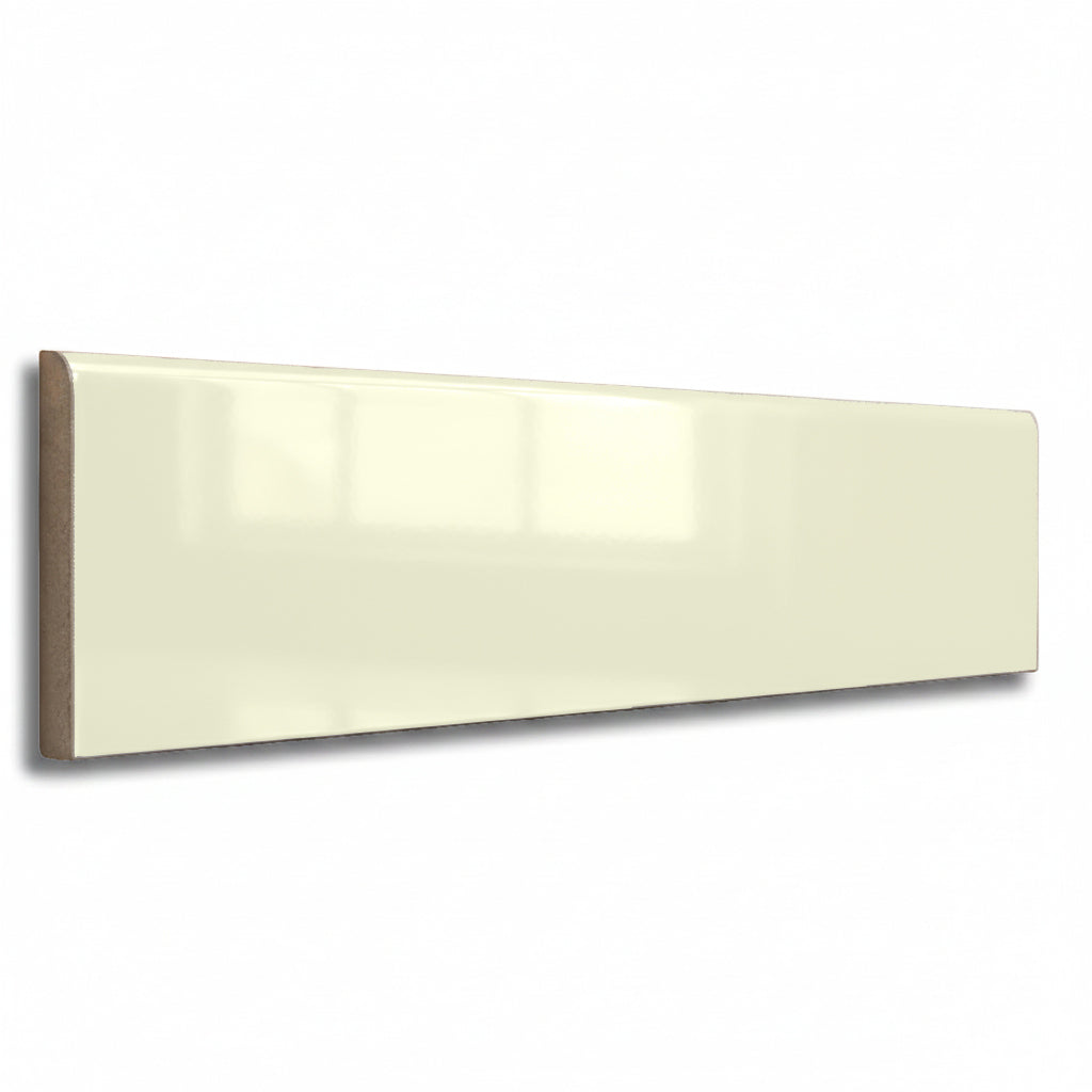 4x16 Palette Biscuit Glossy Ceramic Bullnose Tile - American Tile Depot