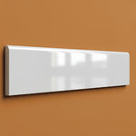 4x16 Palette Tender Gray Glossy Ceramic Bullnose Tile - American Tile Depot