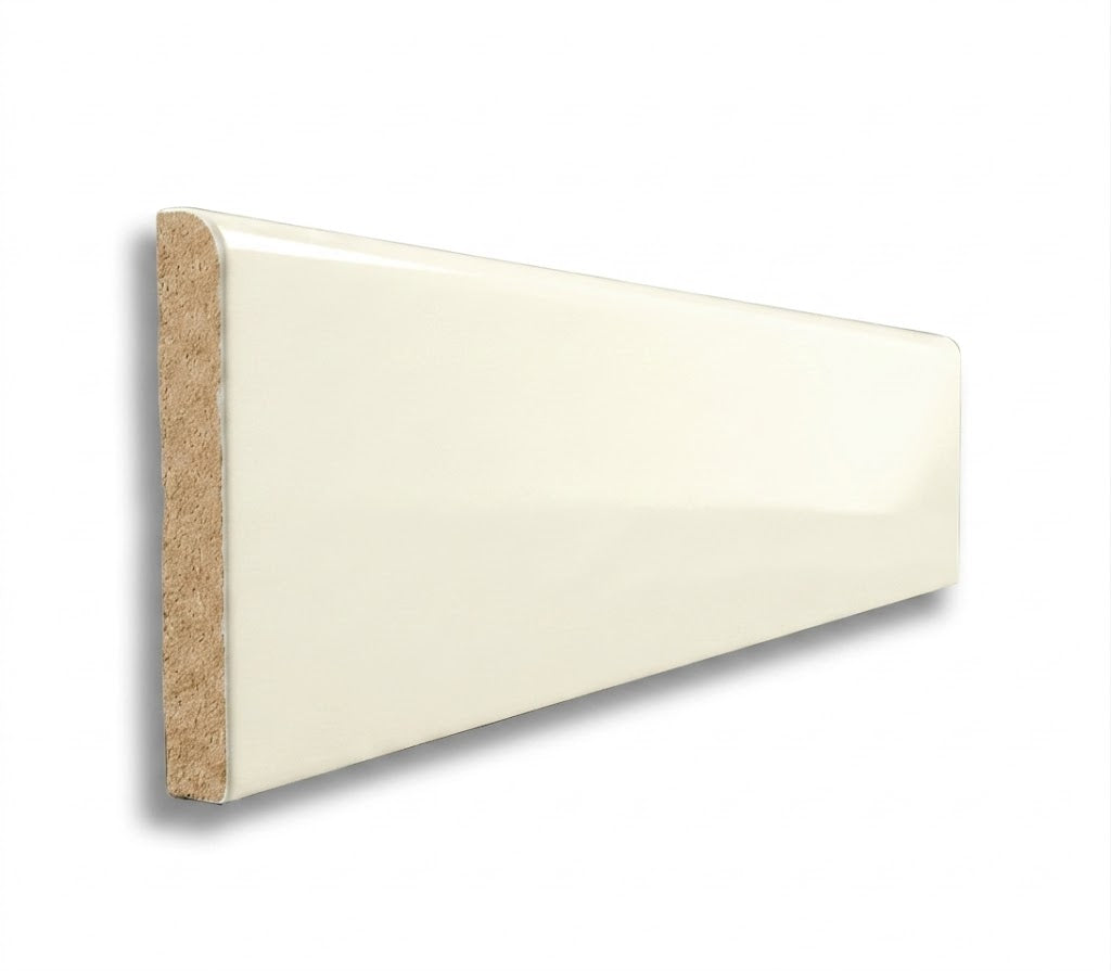 6x18 Palette Biscuit Glossy Solid Color Ceramic Bullnose Tile 6x18 Palette Biscuit Glossy Solid Color Ceramic Bullnose Tile - American Tile Depot