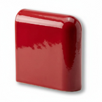 6x6 Palette Red Pepper Glossy Solid Color Ceramic Bullnose Corner - American Tile Depot