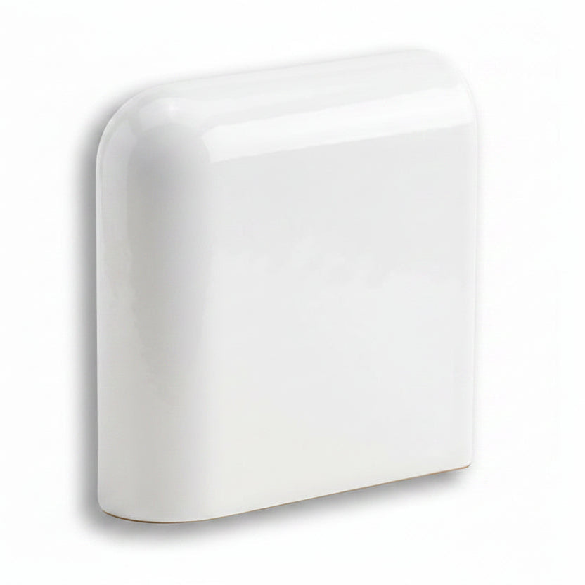 6x6 Palette White Ice Matte Solid Color Ceramic Bullnose Corner 6x6 Palette White Ice Matte Solid Color Ceramic Bullnose Corner - American Tile Depot