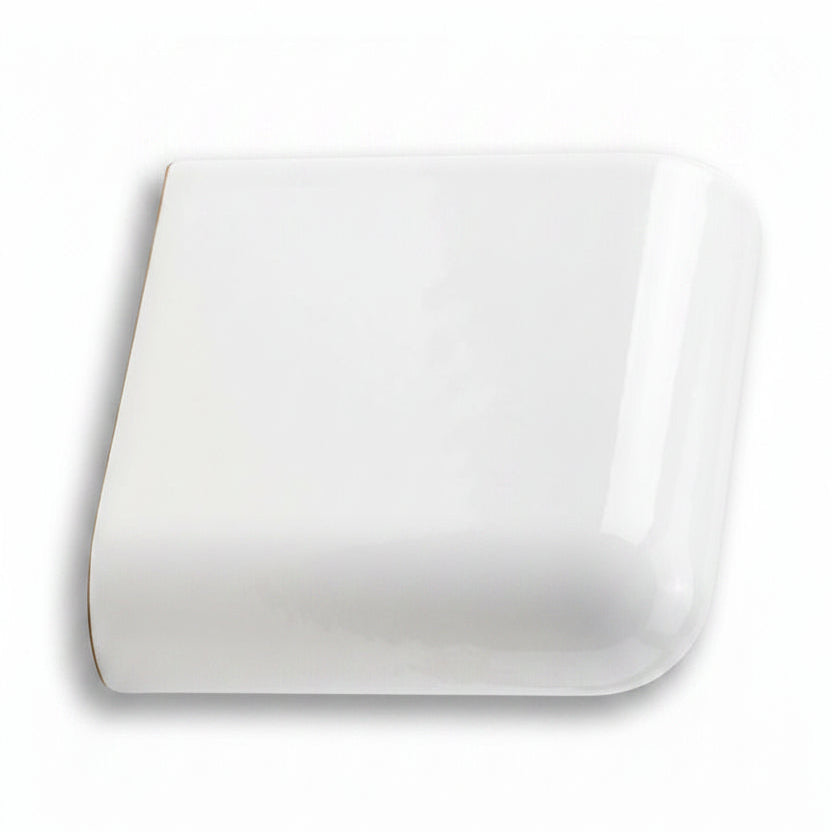 6x6 Palette White Ice Matte Solid Color Ceramic Bullnose Corner - American Tile Depot