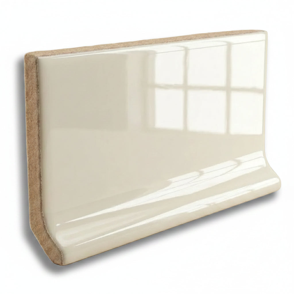 3x6 Palette Biscuit Glossy Solid Color Ceramic Cove Base 3x6 Palette Biscuit Glossy Solid Color Ceramic Cove Base - American Tile Depot