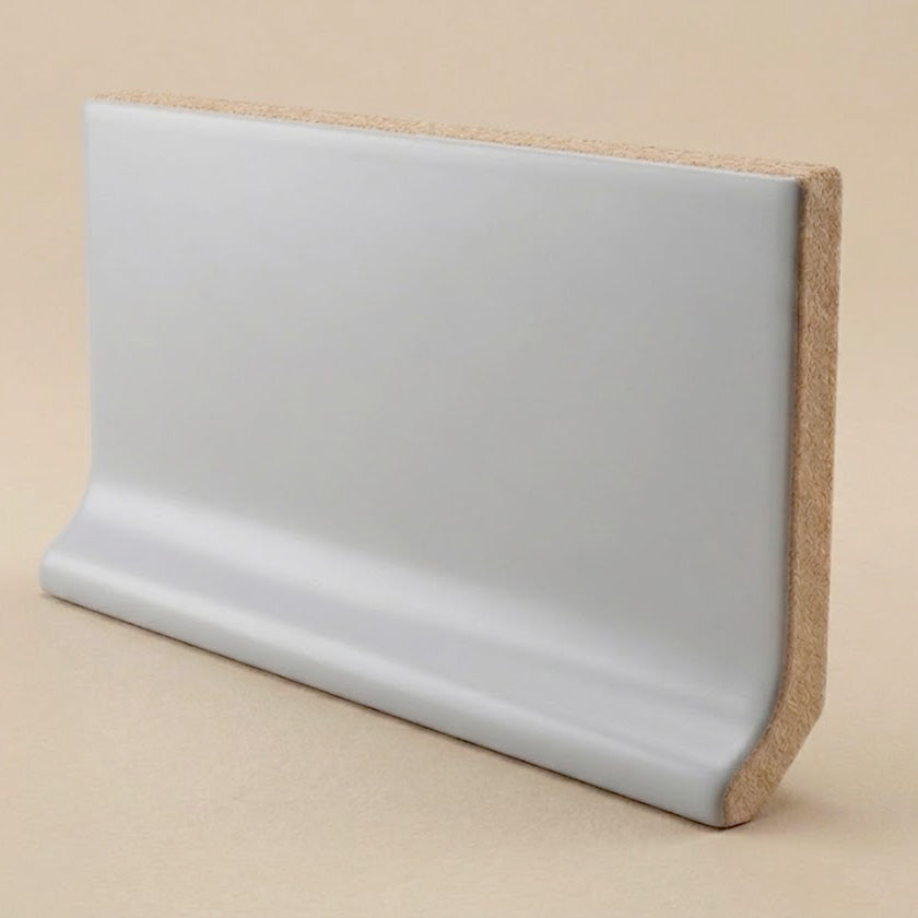 3x6 Palette Tender Gray Matte Solid Color Ceramic Cove Base - American Tile Depot