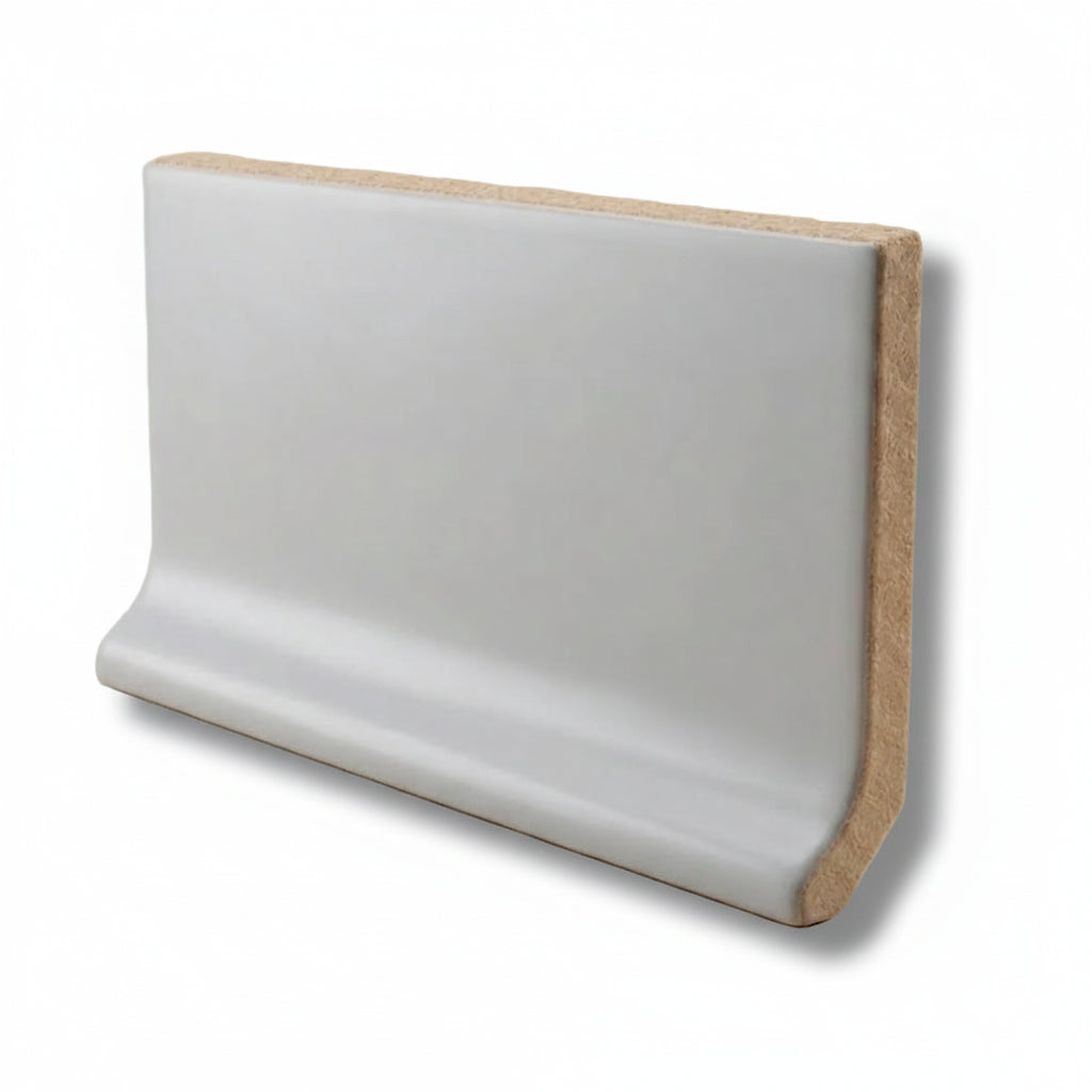 3x6 Palette Tender Gray Matte Solid Color Ceramic Cove Base - American Tile Depot