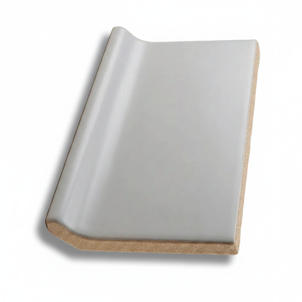 3x6 Palette Tender Gray Matte Solid Color Ceramic Cove Base - American Tile Depot