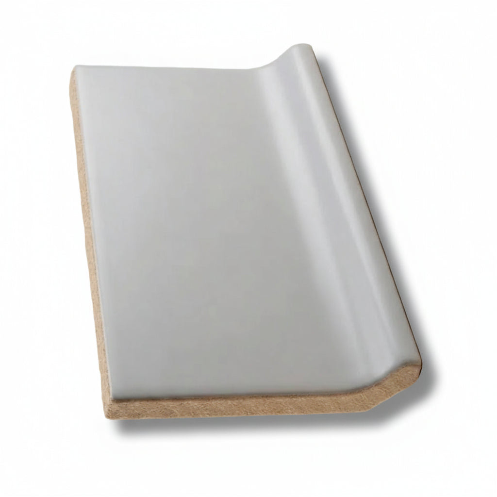 3x6 Palette Tender Gray Matte Solid Color Ceramic Cove Base - American Tile Depot