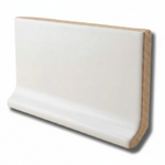 3x6 Palette White Ice Matte Solid Color Ceramic Cove Base - American Tile Depot