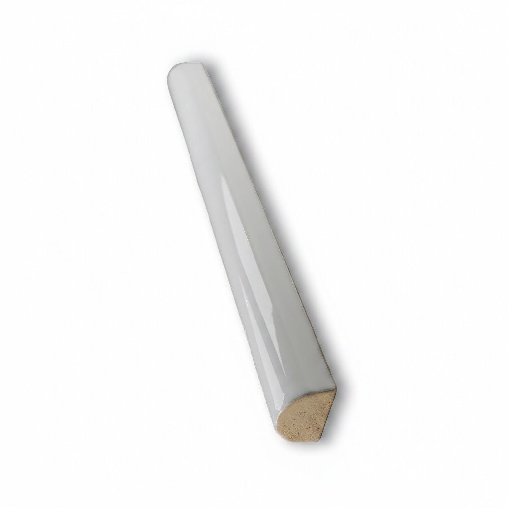 1/2x6 Palette Tender Gray Glossy Solid Color Ceramic Pencil Liner - American Tile Depot