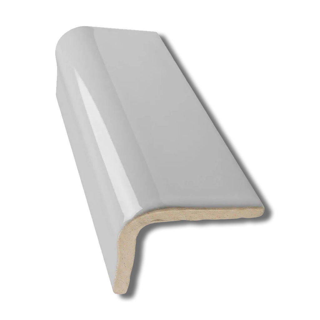 2x6 Palette Tender Gray Matte Solid Color Ceramic V Cap - American Tile Depot