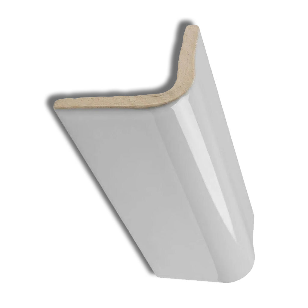 2x6 Palette Tender Gray Matte Solid Color Ceramic V Cap - American Tile Depot