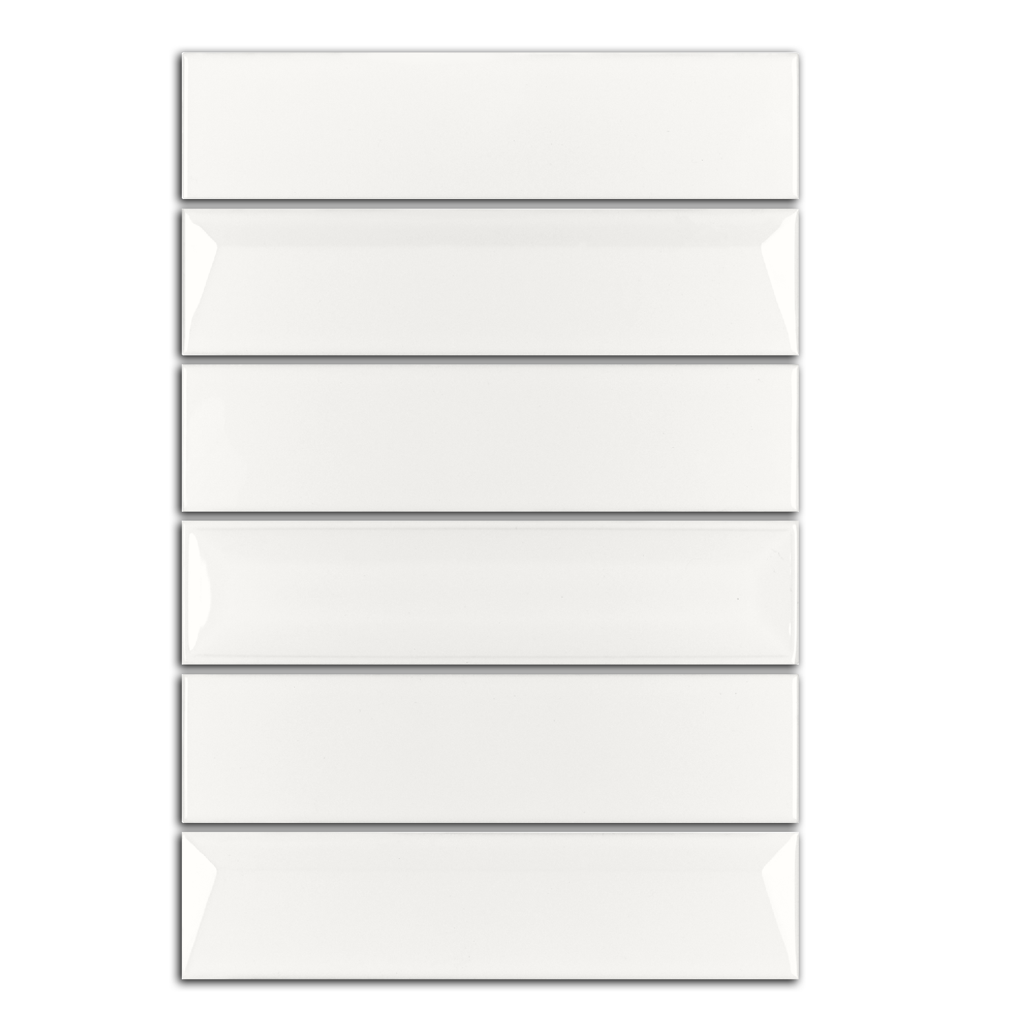 2x8 Linea Alabaster Glossy Solid Color Ceramic Mosaic Tile - American Tile Depot
