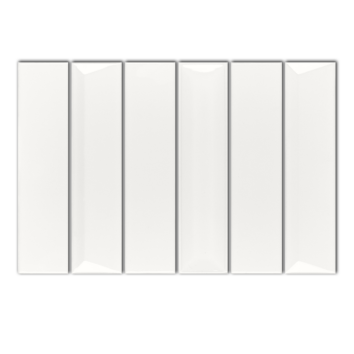 2x8 Linea Alabaster Glossy Solid Color Ceramic Mosaic Tile - American Tile Depot
