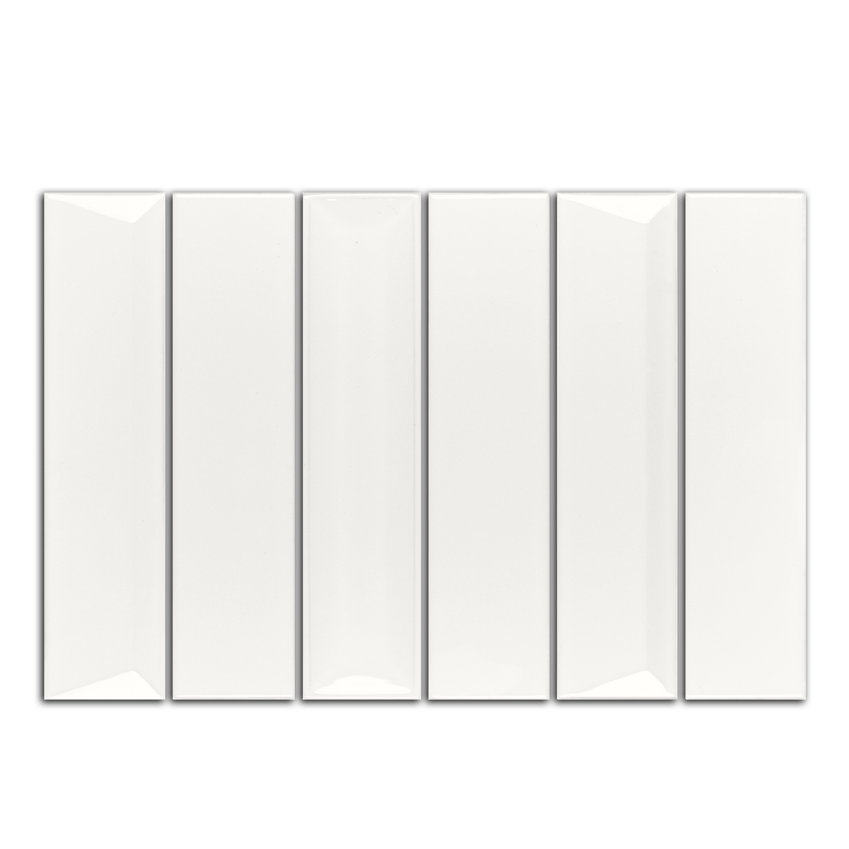 2x8 Linea Alabaster Glossy Solid Color Ceramic Mosaic Tile - American Tile Depot