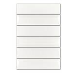2x8 Linea Alabaster Glossy Solid Color Ceramic Mosaic Tile - American Tile Depot