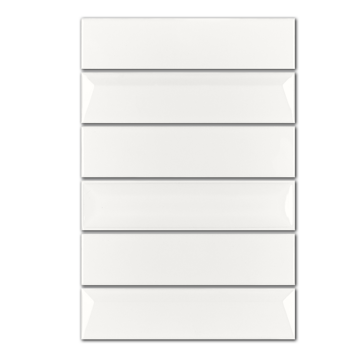 2x8 Linea Alabaster Glossy Solid Color Ceramic Mosaic Tile - American Tile Depot