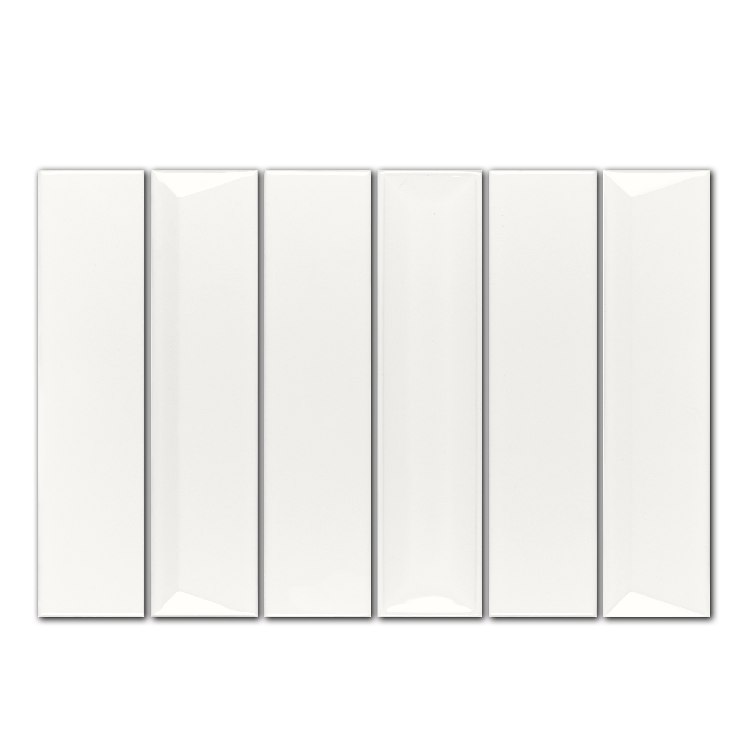 2x8 Linea Alabaster Glossy Solid Color Ceramic Mosaic Tile 2x8 Linea Alabaster Glossy Solid Color Ceramic Mosaic Tile - American Tile Depot