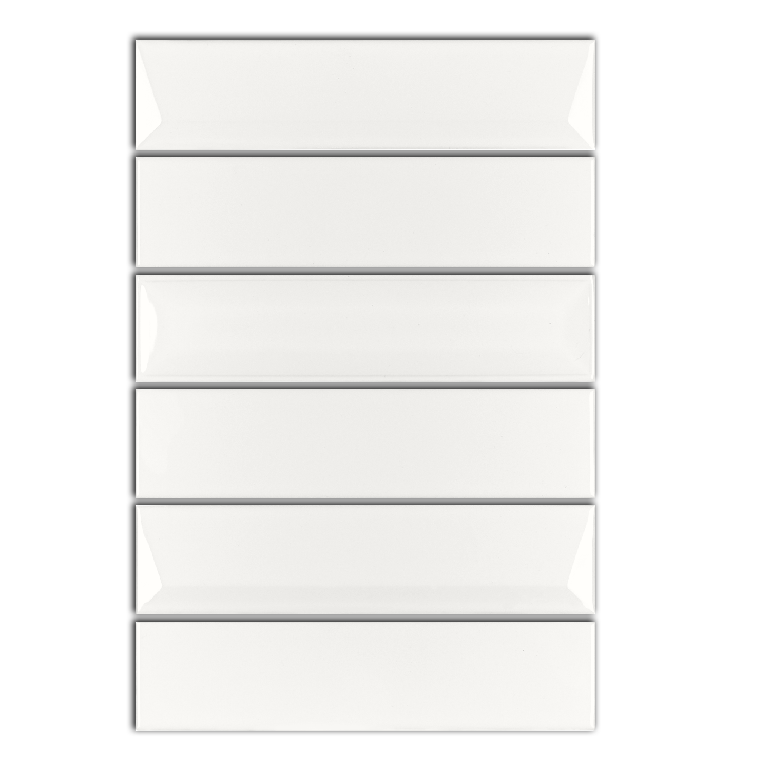 2x8 Linea Alabaster Glossy Solid Color Ceramic Mosaic Tile - American Tile Depot
