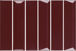 2x8 Linea Burgundy Glossy Solid Color Ceramic Mosaic Tile 2x8 Linea Burgundy Glossy Solid Color Ceramic Mosaic Tile - American Tile Depot
