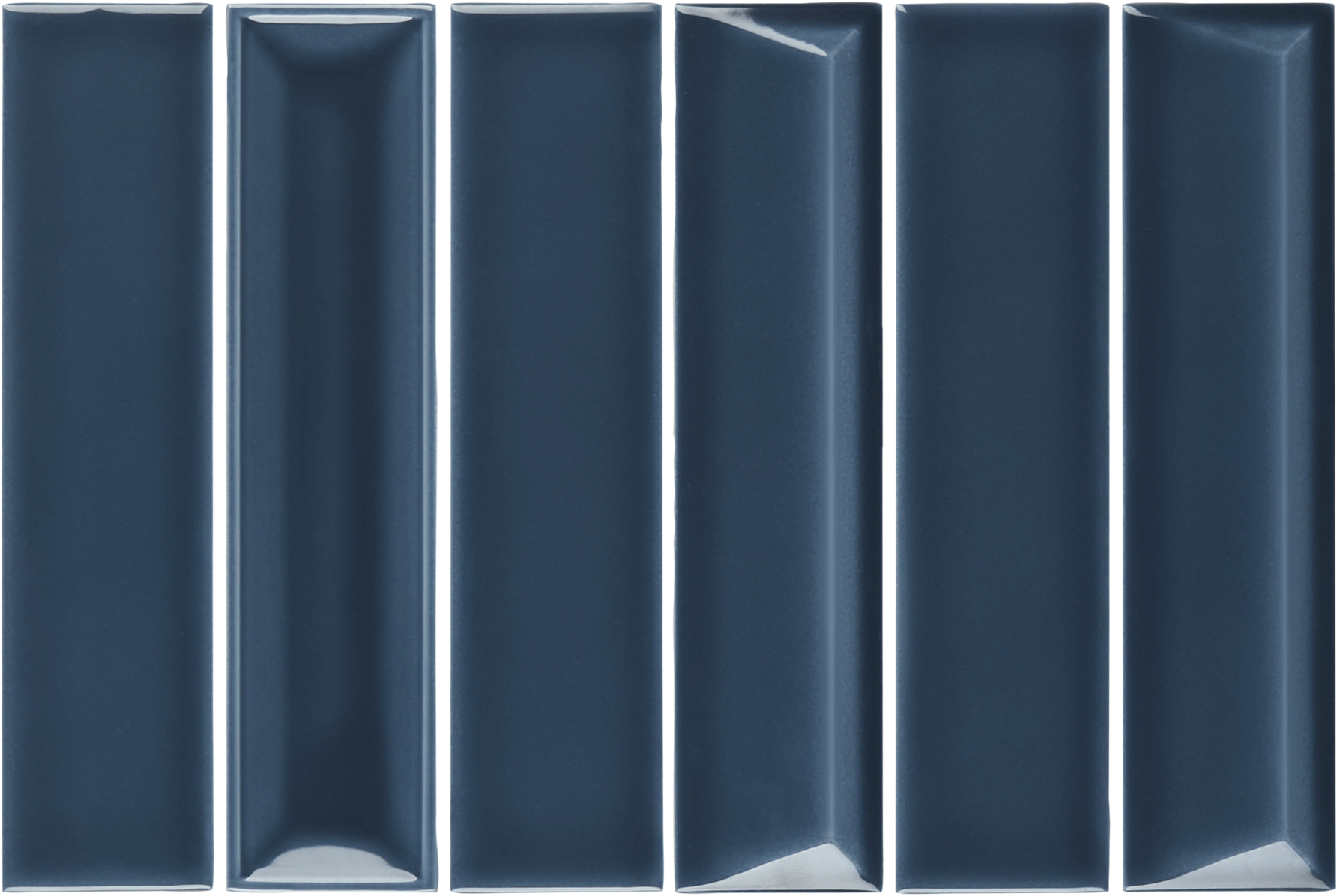 2x8 Linea Cobalt Glossy Solid Color Ceramic Mosaic Tile 2x8 Linea Cobalt Glossy Solid Color Ceramic Mosaic Tile - American Tile Depot