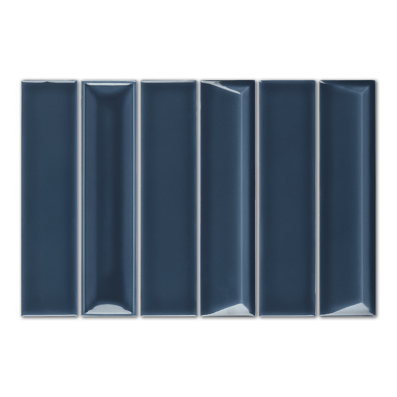 2x8 Linea Cobalt Glossy Solid Color Ceramic Mosaic Tile 2x8 Linea Cobalt Glossy Solid Color Ceramic Mosaic Tile - American Tile Depot