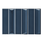 2x8 Linea Cobalt Glossy Solid Color Ceramic Mosaic Tile - American Tile Depot