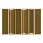 2x8 Linea Mocha Glossy Solid Color Ceramic Mosaic Tile - American Tile Depot