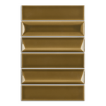 2x8 Linea Mocha Glossy Solid Color Ceramic Mosaic Tile - American Tile Depot