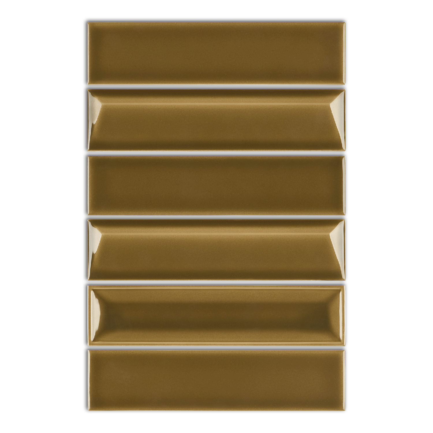 2x8 Linea Mocha Glossy Solid Color Ceramic Mosaic Tile - American Tile Depot
