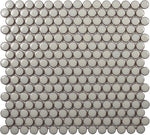 Cerelia Cream Glossy Penny Porcelain Mosaic Tile-American Tile Depot