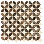 Crema Marfil Marble Honed Florida Flower Mosaic Tile w/ (Crema Marfil, Emp.Light, Emp. Dark) Crema Marfil Marble Honed Florida Flower Mosaic Tile w/ (Crema Marfil, Emp.Light, Emp. Dark) - American Tile Depot