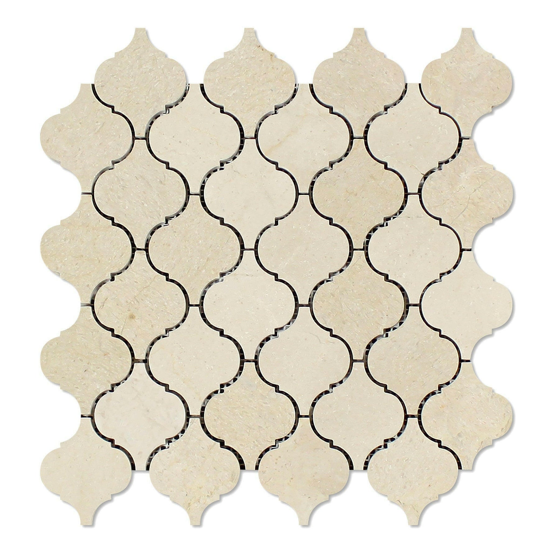 Crema Marfil Marble Honed Lantern Mosaic Tile Crema Marfil Marble Honed Lantern Mosaic Tile - American Tile Depot