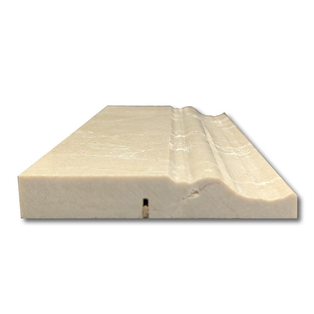 Crema Marfil Marble Polished 4" Baseboard Trim Molding Crema Marfil Marble Polished 4" Baseboard Trim Molding - American Tile Depot