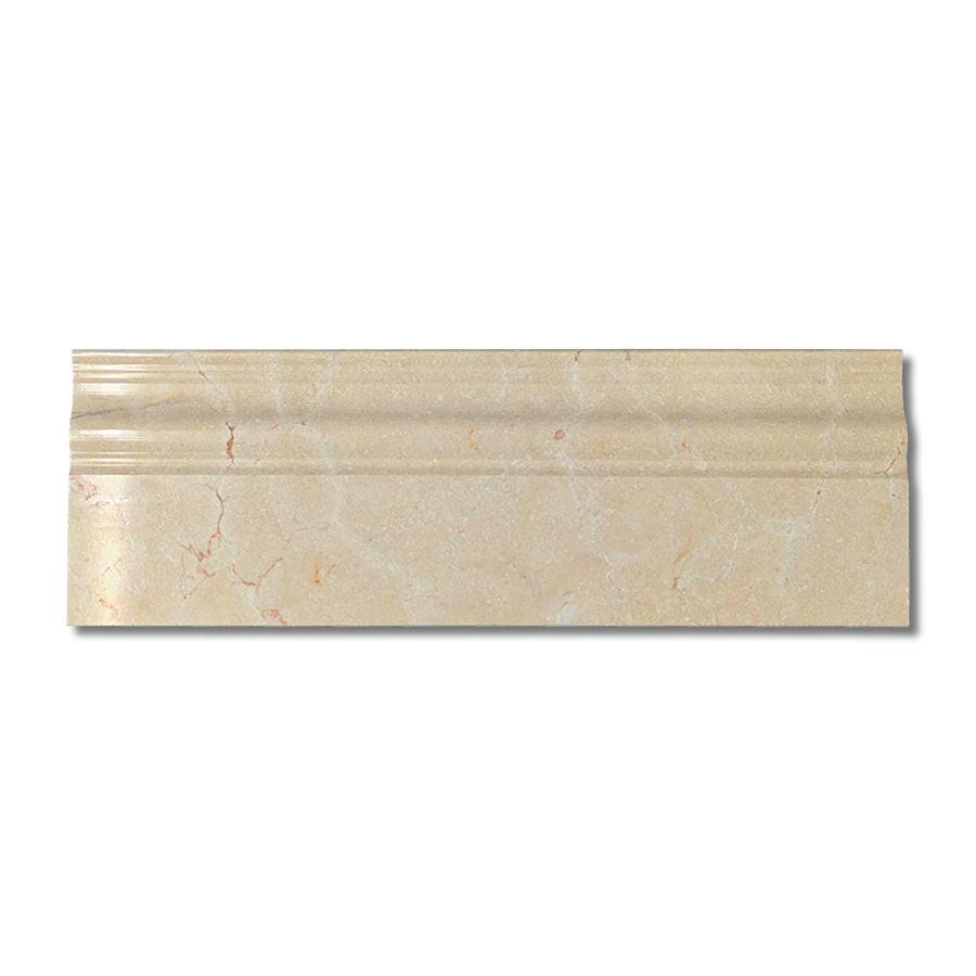 Crema Marfil Marble Polished 4" Baseboard Trim Molding Crema Marfil Marble Polished 4" Baseboard Trim Molding - American Tile Depot