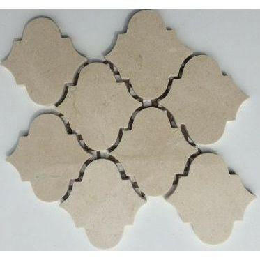 Crema Marfil Marble Polished 4" Lantern Mosaic Tile Crema Marfil Marble Polished 4" Lantern Mosaic Tile - American Tile Depot
