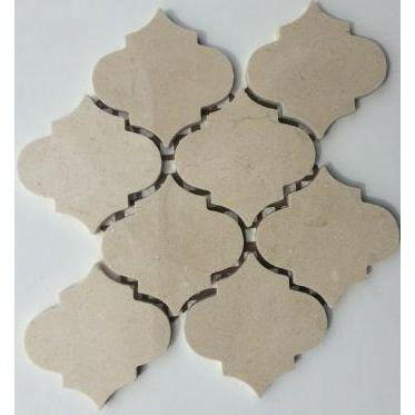 Crema Marfil Marble Polished 4" Lantern Mosaic Tile Crema Marfil Marble Polished 4" Lantern Mosaic Tile - American Tile Depot