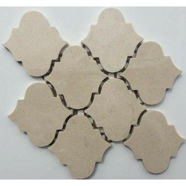 Crema Marfil Marble Polished 4" Lantern Mosaic Tile Crema Marfil Marble Polished 4" Lantern Mosaic Tile - American Tile Depot