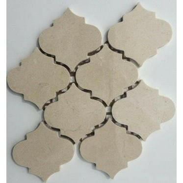 Crema Marfil Marble Polished 4" Lantern Mosaic Tile Crema Marfil Marble Polished 4" Lantern Mosaic Tile - American Tile Depot