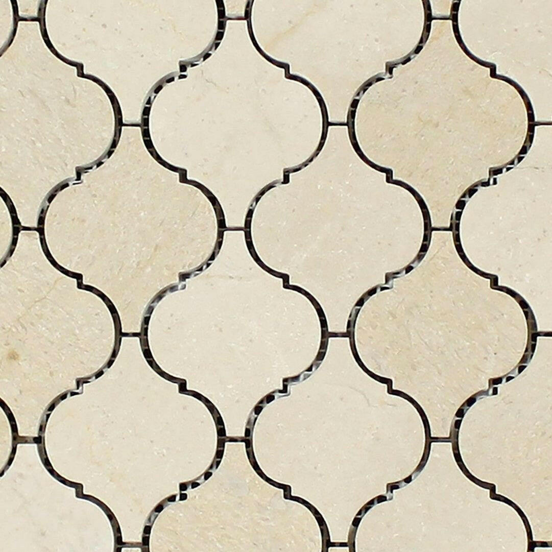 Crema Marfil Marble Polished Lantern Mosaic Tile Crema Marfil Marble Polished Lantern Mosaic Tile - American Tile Depot