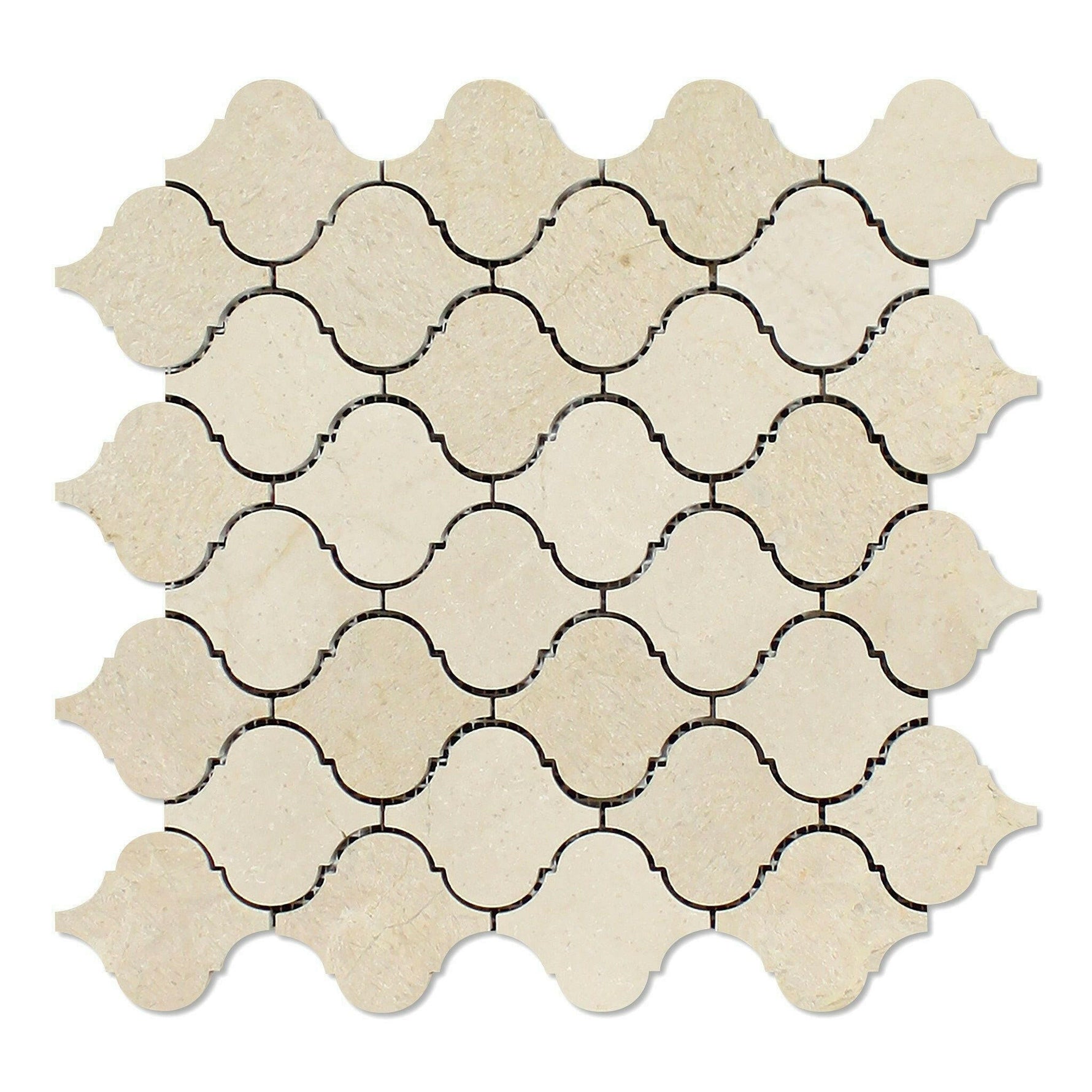 Crema Marfil Marble Polished Lantern Mosaic Tile Crema Marfil Marble Polished Lantern Mosaic Tile - American Tile Depot