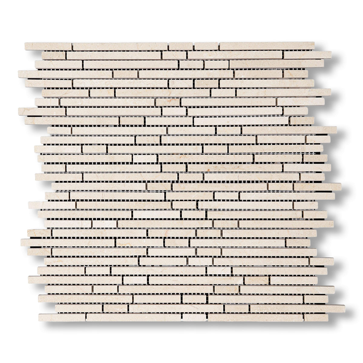 Crema Marfil Marble Polished (Single-Color Crema Marfil) Bamboo Sticks Mosaic - American Tile Depot