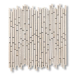 Crema Marfil Marble Polished (Single-Color Crema Marfil) Bamboo Sticks Mosaic - American Tile Depot