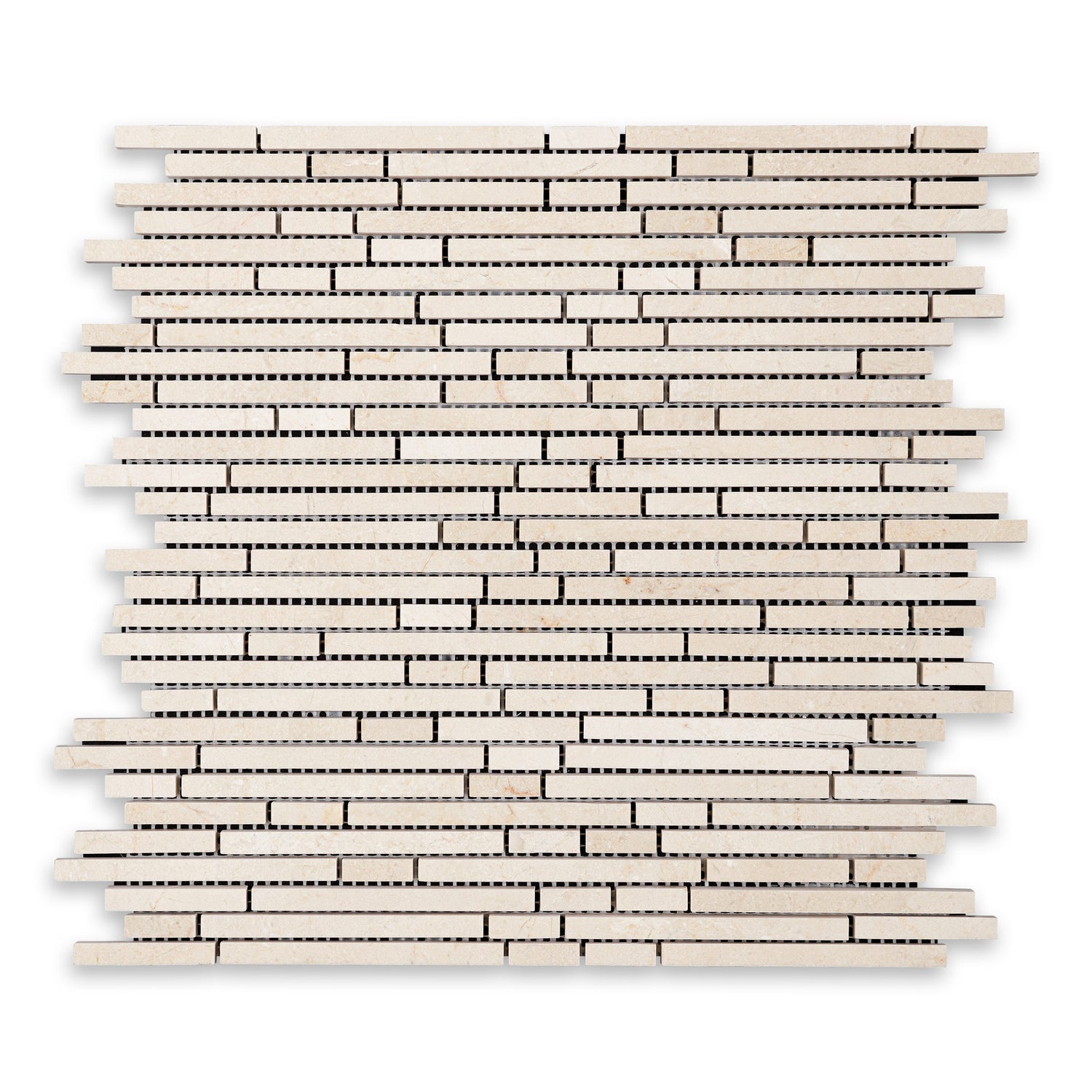 Crema Marfil Marble Polished (Single-Color Crema Marfil) Bamboo Sticks Mosaic