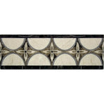 Crescent 4x12 Marble Waterjet Border - Polished Crescent 4x12 Marble Waterjet Border - Polished - American Tile Depot