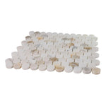 Curvus Marble Calacatta Polished Circular Marble Mosaic Tile Curvus Marble Calacatta Polished Circular Marble Mosaic Tile - American Tile Depot