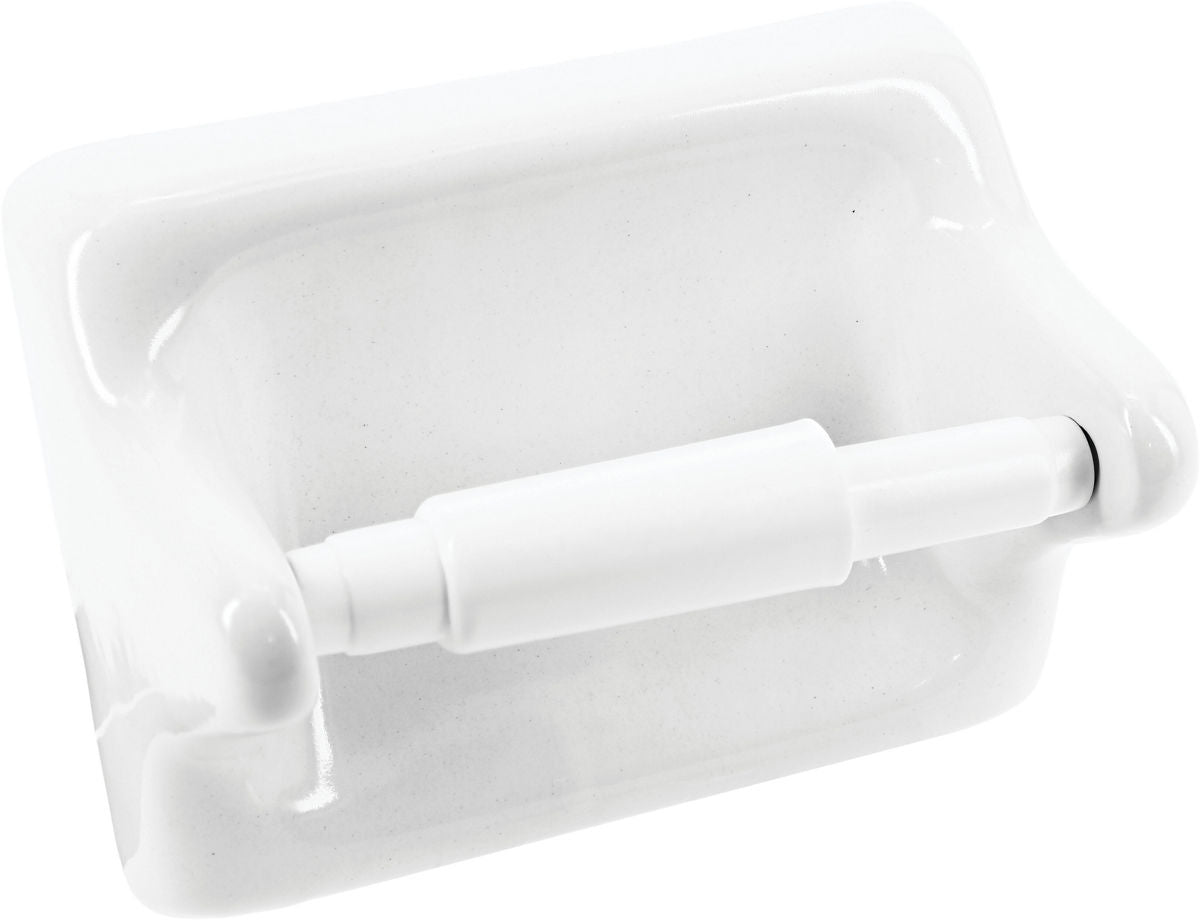 Daltile White Ceramic Toilet Paper Holder - Glossy - American Tile Depot