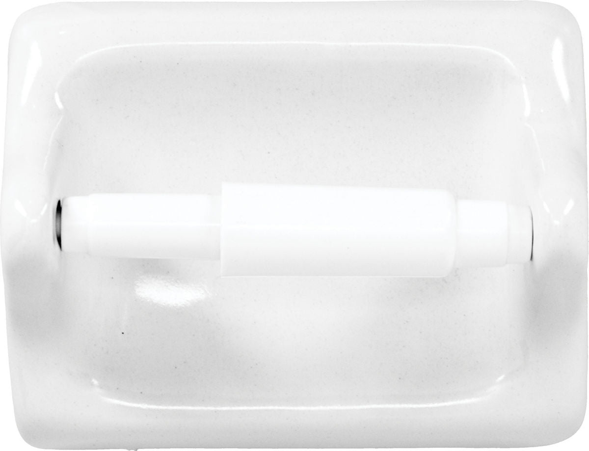 Daltile White Ceramic Toilet Paper Holder - Glossy - American Tile Depot