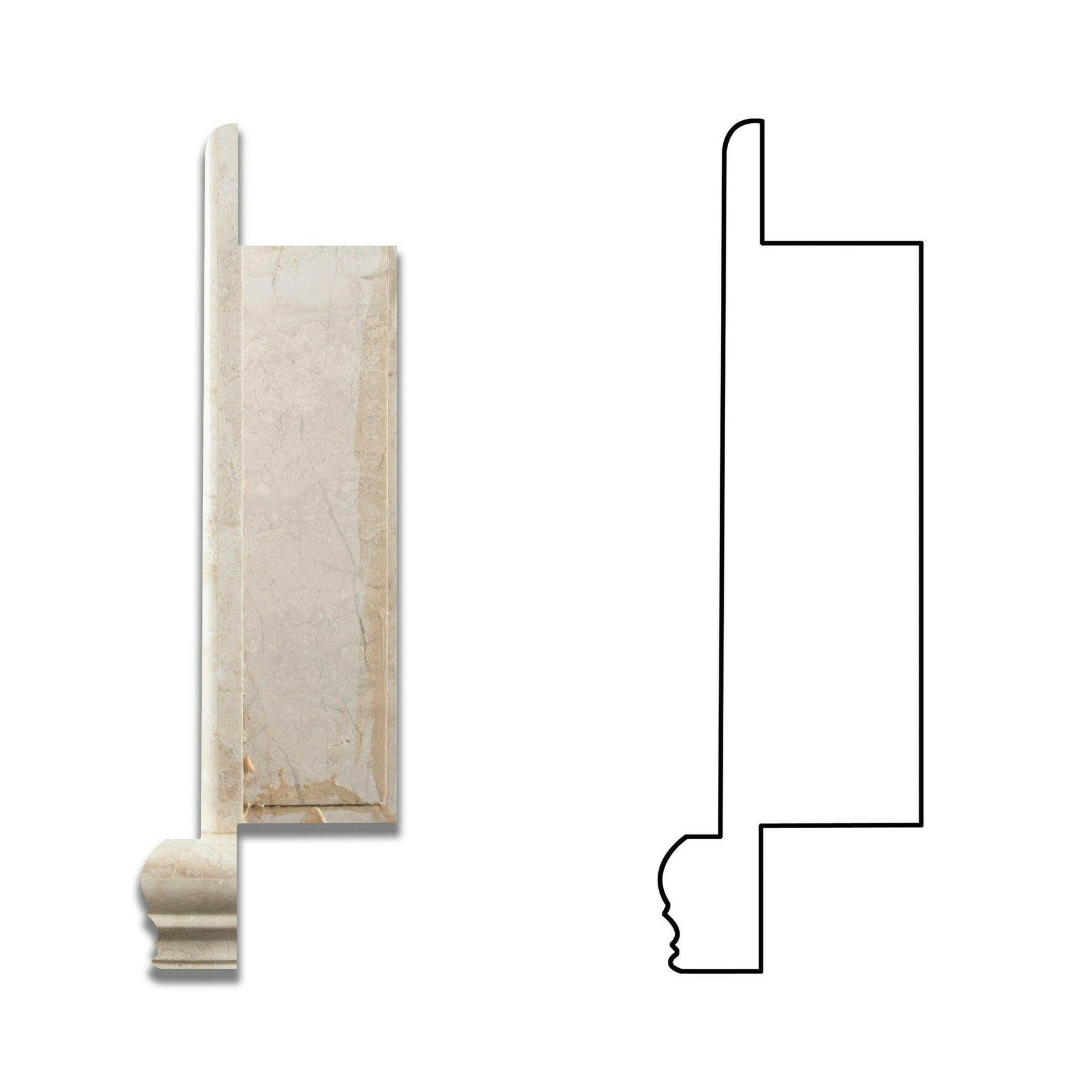 Diano Royal Marble Hand-Made Custom Shampoo Niche / Shelf - SMALL - Honed Diano Royal Marble Hand-Made Custom Shampoo Niche / Shelf - SMALL - Honed - American Tile Depot