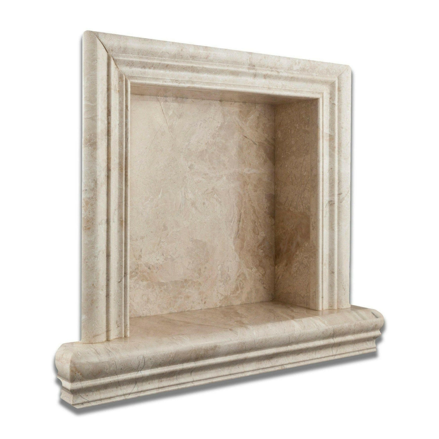 Diano Royal Marble Hand-Made Custom Shampoo Niche / Shelf - SMALL - Honed Diano Royal Marble Hand-Made Custom Shampoo Niche / Shelf - SMALL - Honed - American Tile Depot
