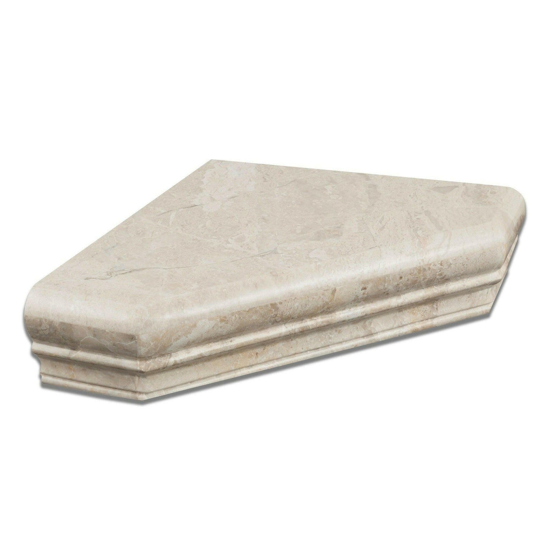 Diano Royal Marble Hand-Made Custom Shower Corner Shelf - Honed Diano Royal Marble Hand-Made Custom Shower Corner Shelf - Honed - American Tile Depot